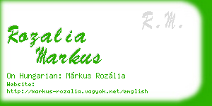 rozalia markus business card