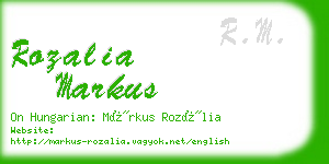 rozalia markus business card